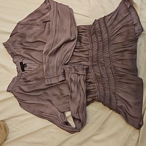 Current air purple PEPLUM COLLARED BLOUSE blouse (S)